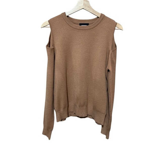 EUC - Monrow Supersoft Sweater Knit Cut Out Pullover Doe - Size S - Picture 2 of 5